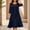 Navy, variant on Wovilon Women's 2-Piece Chiffon Midi Dress Set with Open Front Cardigan and Sleeveless Round Neck Tank Dress, Elegant Layered Outfit for Vacation and Daily Wear
