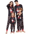 thumbnail image 2 of Pijamas familiares a juego de Navidad 2025, estampado de letras de Papá Noel, muñeco de nieve, adultos, niños y bebés, conjuntos familiares a juego, pijamas familiares navideños, 2 of 4