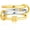 two-tone linked, variant on Two Tone Link Connected Rings Interlocking Ring Gold Silver Cubic Zirconia Statement Ring Maximalist Stacking Ring for women men lovers