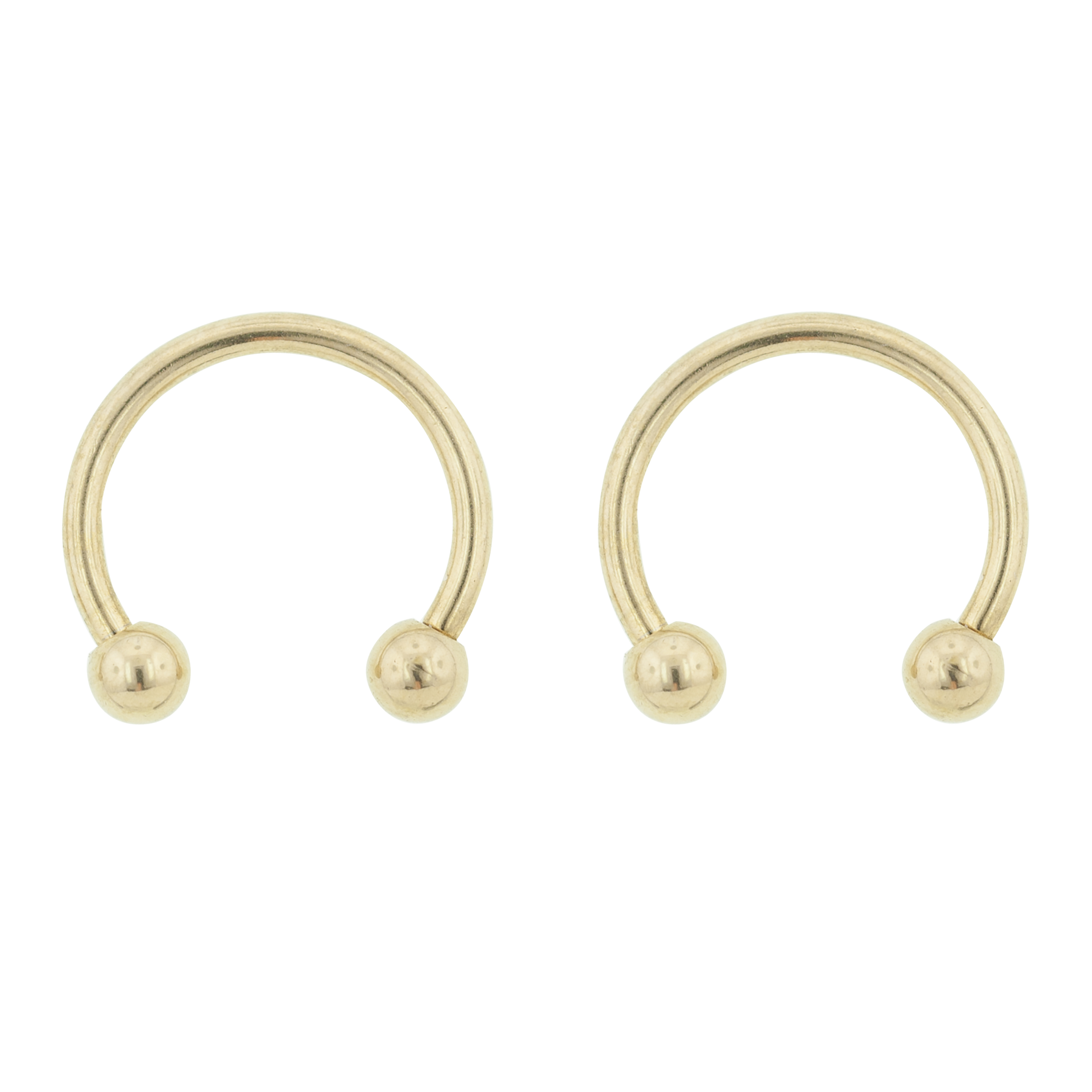 Women's Gilded Elegance 16G Gold Anodized Surgical Steel Horseshoe
