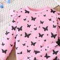 thumbnail image 4 of HCNTES Girls Clothes 1T 2T 3T 4T 5T 6T 7T Kid Girl Princess Outfits Toddler Long Sleeved Butterfly All Over Print Shirt and Pants 2PCS Pretty Clothing Sets Gift for Kids Fall Winter, 4 of 5