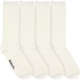 thumbnail image 2 of BambooMN Men's Extra Large Rayon from Bamboo Fiber Moisture Wicking Luxury Antibacterial Casual Dress Mid-Calf Socks - White - 4prs, Size 10-14, 2 of 7