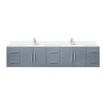 thumbnail image 3 of Geneva 84 in. W Dark Grey Double Bath Vanity, Cultured Marble Top, and Faucet Set, 3 of 11