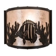 thumbnail image 3 of Meyda Tiffany 23825 Tropical Fish 10" Tall Wall Sconce - Black, 3 of 6