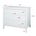 thumbnail image 2 of Kaivan 3 Drawers Dresser, Solid Wood Dresser of Drawers with Storage for Bedroom, White Finish, 2 of 11