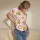 thumbnail image 3 of Balery Breakfast Body de cuello redondo de manga corta para mujer Tops de manga corta Tops básicos-Large, 3 of 7