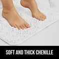 Gorilla Grip Chenille Bath Rug 36x24, Rubber Backing Quick Dry Washable
