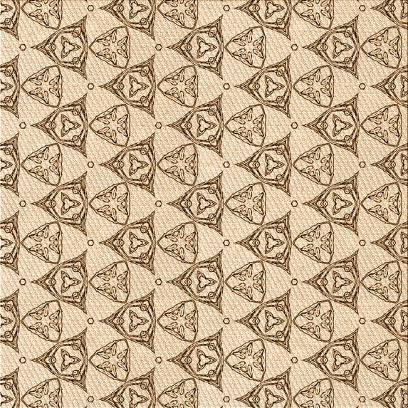 Ahgly Company Indoor Square Patterned Light Brown Area Rugs, 8' Square