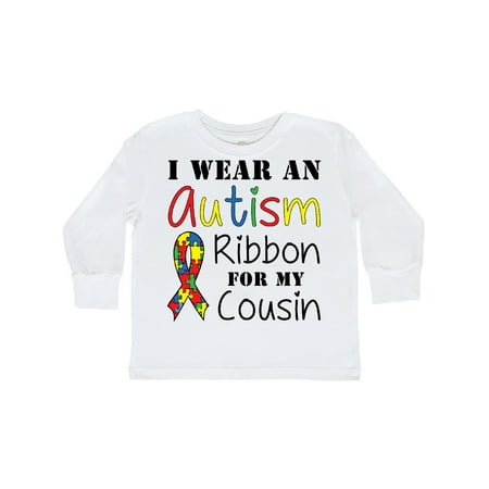 

Inktastic I wear an Autism ribbon for my Cousin Gift Toddler Boy or Toddler Girl Long Sleeve T-Shirt