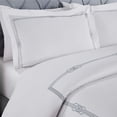thumbnail image 4 of Superior Moonlawn Embroidered Cotton Duvet Cover Set, King/California King, White/Silver, 4 of 11