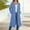 #Light Blue, variant on DPTALR Women's Classic Soft Fabric Longline Hooded Cardigan with Side Pockets and Open Front,Khaki,Size XL