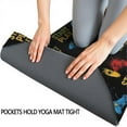thumbnail image 3 of Colorful Games Symbol Black Pattern Hot Yoga Mat Towel Non Slip for Hot Yoga - Quick-Drying Yoga Mat Cover with 4 Corner Pockets with Travel Bag - Hot Yoga Towel Non Slip 70"x26", 3 of 6
