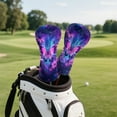 thumbnail image 3 of Yuyamidu Purple Butterfly Golf Head Covers, Waterproof Leather Golf Club Head Covers Sunflowers Club Protection, Designed to Fit Driver Fairway Hybrid, 3 of 7