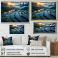 thumbnail image 4 of Designart "Shimmering Fields of China at Sunset" Landscapes Framed Wall Art - Traditional Blue China Hallway Framed Wall Art Decor, 4 of 6