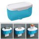 thumbnail image 5 of Bewildely Caja de pañuelos impermeable portarrollos de papel caja de almacenamiento de inodoro montada en la pared Juegos de accesorios de baño azul, 5 of 6