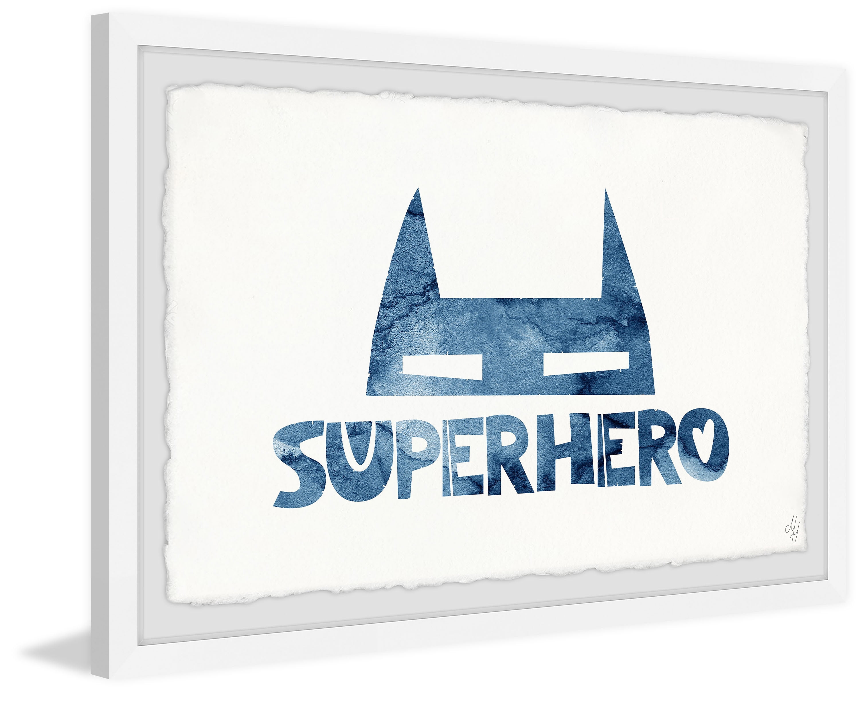 Marmont Hill Superhero Mask Framed Wall Art, 45.00" x 1.50"