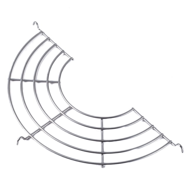 MasteelfCA Stainless Steel Semicircle Steamer Rack Frying Oil Draining Silver Rack Stand Useful Kitchen Gadget