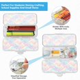 thumbnail image 5 of Plastic Pencil Box Large Capacity Pencil Boxes Clear Boxes with Snap-Tight Lid Stylish Office Supplies Storage Organizer Box Cute Pastel Rainbow Background, 5 of 7