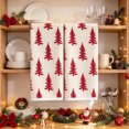 thumbnail image 3 of MYUNNIL 2Pcs Christmas Themed Hand Towels, 16 x 24" Soft Absorbent Xmas Tree Pattern Decorative Dish Towels, Reusable Seasonal Towels for Bathroom Kitchen & Holiday Gift, 3 of 6
