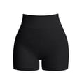 thumbnail image 4 of hlysgo Workout Gym Shorts for Women High Waisted Seamless Butt Lifting Short Tummy Control Scrunch Butt Sports Shorts Black,S, 4 of 4