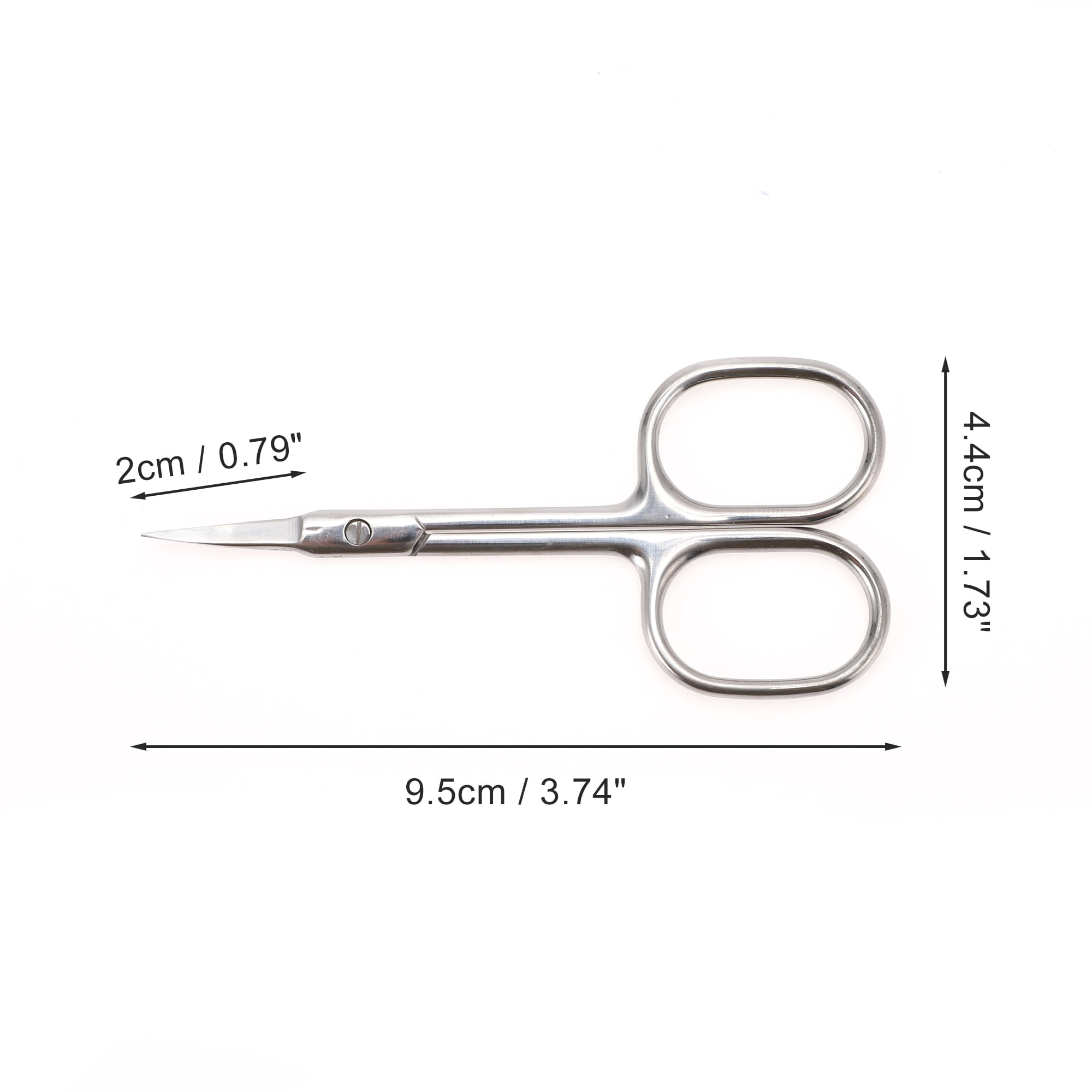 Unique Bargains C-Type Scissors Eyebrow Trimmer Scissors Silver Tone 1 Piece