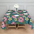 thumbnail image 3 of Pioneer Flower Floral Print Pattern Square Tablecloth, Waterproof Wipeable Spillproof Washable Table Cover for Home Kitchen Party Decor, 42"x42", 3 of 6