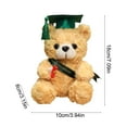 thumbnail image 3 of Graduation Bear Class of 2025 Teddy Bear Stuffed Animal with Black Grad Cap Soft Light Brown Kindergarten Preschool High School College Graduation Gift for Boys and Girls, 3 of 6