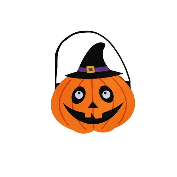 Billuyoard Bolsas de dulces Patrón de calabaza de dibujos animados Niños Cesta de azúcar hecha a mano Material de bricolaje Bolso de galletas Suministros Kits de decoración para fiestas Tipo 1 Billuyoard HA068039-01