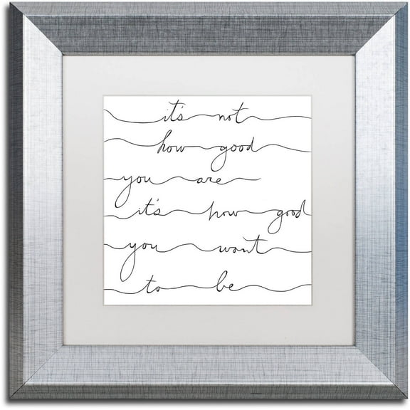 Trademark Fine Art "How Good Black" Canvas Art by Lisa Powell Braun, White Matte, Silver Frame