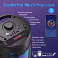 thumbnail image 6 of PEPWELL Portable Bluetooth Speaker, Wireless Boombox with Deep Heavy Bass Subwoofer, RGB LED Lights, TWS Pairing, Loud Stereo Sound, DJ Party/Karaoke Machine with Mic for Outdoor/Home/Camping, 6 of 10