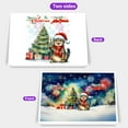 thumbnail image 2 of Merry Christmas and Happy New Year Santa Manx Holiday Xmas Winter 7x5in Folded Greeting Card Cat Lover Kitten Owner Gifts Single Note Card with Envelope - 00024, 2 of 5