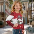 thumbnail image 3 of DISNIMO Girl's Fall Long Sleeve Tops Christmas Penguin Printed Crew Neck Loose Blouse Top Drop Shoulder Pullover Tops Casual Soft Shirts, 3 of 8