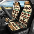 thumbnail image 2 of Pzuqiu Brown Boho Car Seat Cover Full Set Breathable Front and Rear Seat Cover Set Easy to Install Seat Protectors with Anti-Slip Full Backrest Universal Fit for Most Cars Sedan Van Truck, 2 of 7