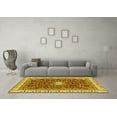thumbnail image 3 of Ahgly Company Indoor Round Abstract Yellow Modern Area Rugs, 6' Round, 3 of 4