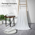 thumbnail image 3 of Green Essen 4 Pack Oversized Bath Towel Sets 35"x 70"Highly Absorbent Quick Dry Bath Sheets 600 GSM Extra Large Bath Towels Clearance Soft Shower Towels for Bathroom Spa Hotel Gym Pet(White), 3 of 9