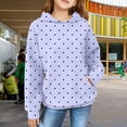 thumbnail image 2 of Mercatoo Girls Cute Heart Hooded Pullovers C𝐚ndy Color Trendy Casual Sweatshirts Kids Fall Comfortable Long Sleeve Hoodies, 2 of 7