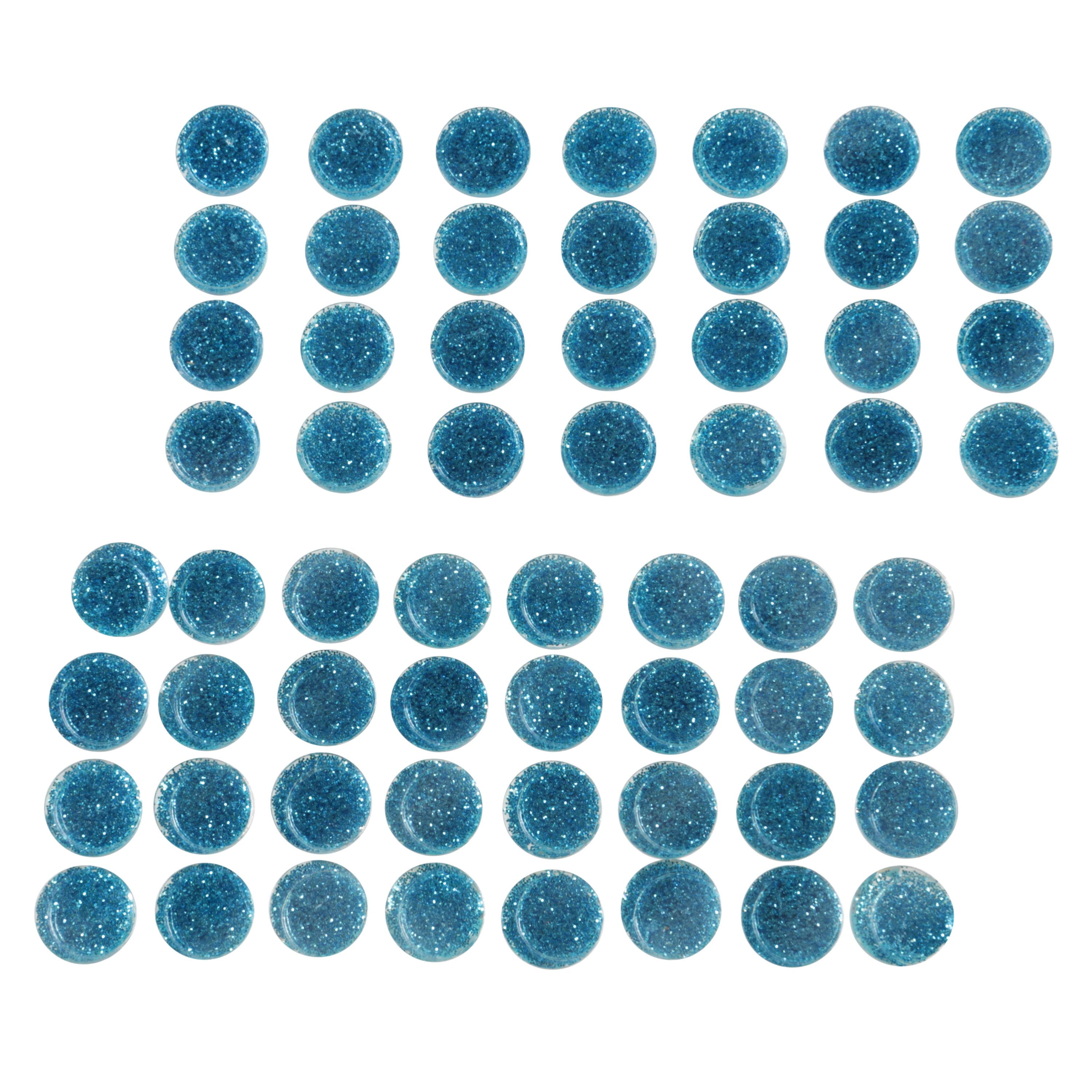 Offray Accessories, Turquoise Adhesive Button Gems, 60 pieces, 1 Package