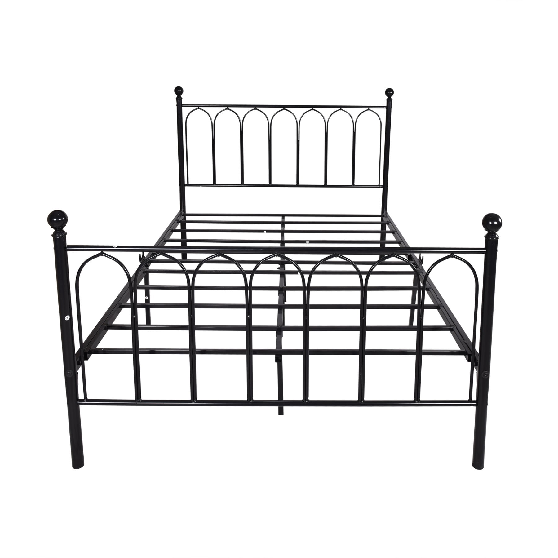 Xahpower Full Size Bed Frame with Classic Headboard Metal Bed Frame