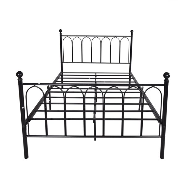 Xahpower Full Size Bed Frame with Classic Headboard Metal Bed Frame Under Bed Storage Mattress