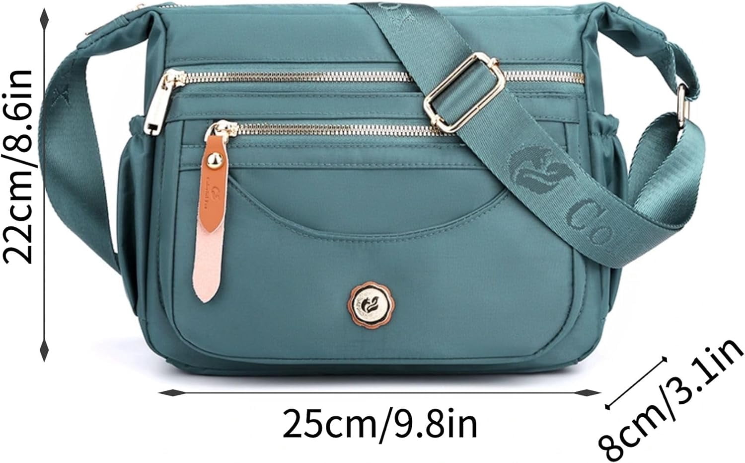 Crossbody Bags for Women Multi-Pockets Shoulder Bag Purses Waterproof Travel Satchel