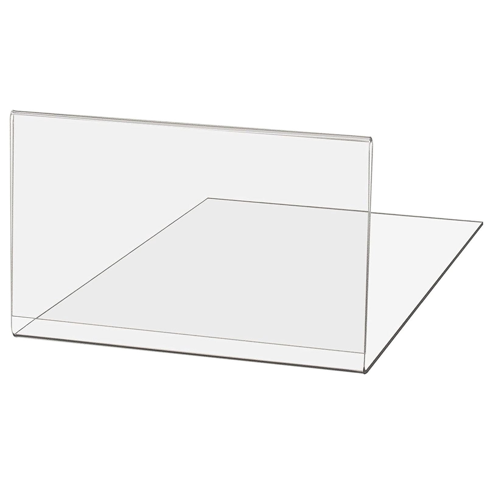 4 Pack Movable Shelf Label Holder Clear Acrylic Display 6" x 4" Shelf Talkers Inventory Name and UPC Labels in Shoe Stores Locations