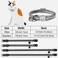 thumbnail image 6 of Reflective Cat Collar Breakaway with Bells, 2 Pack Girl Boy Pet Cat Collar Adjustable, 6 of 7