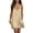 Beige, variant on Fancifize Summer Satin Sundress for Women Deep V Neck Spaghetti Strap Sleeveless Shift Mini Dress Size S-2XL