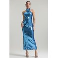 thumbnail image 1 of Vestido Bellabarnetten Kolia Halter con lentejuelas maxi para mujer, 1 of 6