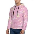 thumbnail image 3 of Picia Butterfly 1 Pattern Casual Men's Hoodie - Lightweight Hooded Sweatshirt with Kangaroo Pocket, Comfortable Pullover for Everyday, Travel-4X-Large, 3 of 7