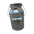 thumbnail image 3 of koolsoo Retro Iron Flower Bucket Multipurpose Smoothly Surface Rustic Garden Plant Pot Flower Pot Planter for Home Office Patios Decor silvery, 3 of 9