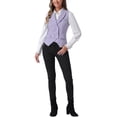 thumbnail image 3 of INSPIRE CHIC Women's Suit Vest Double Breasted Business Lapel Dressy Waistcoat Vest XS Light Purple, 3 of 7