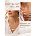 thumbnail image 3 of KeyStyle Heart Necklace for Women Personalized Locket Necklaces that Holds Pictures 14K Gold Plated, 3 of 10