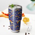 thumbnail image 3 of 30oz Dark Blue Rainbow Pattern Tumblers Stainless Steel Tumbler with Lid and Straw,Vacuum Insulated Double Wall Travel Tumbler Cups Mug with Cleaning Brush for Coffee,Tea, 3 of 7