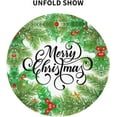 thumbnail image 5 of Merry Christmas Round Tablecloth 60 Inch Winter Snowflake Decorative Round Table Cloth for Home Kitchen Dining Room Patio Outdoor Picnic Party, 5 of 6